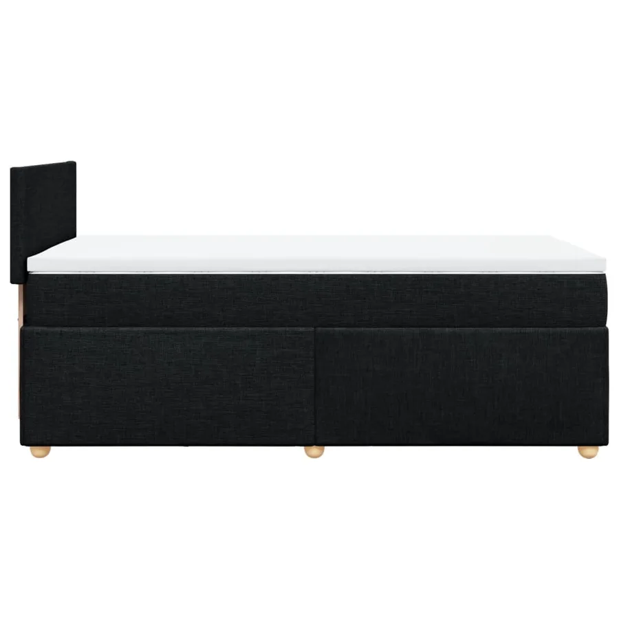 Sommier à lattes de lit et matelas Noir 80x200 cm Tissu - 5