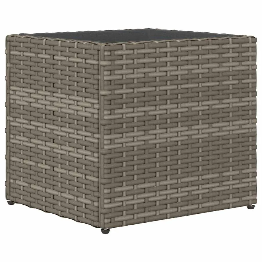 Jardinières 2 pcs gris 36x30x32 cm résine tressée - 8