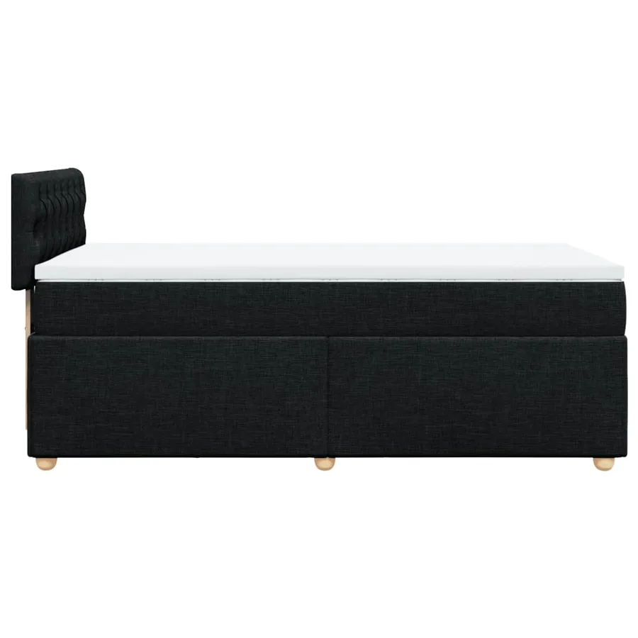 Sommier à lattes de lit et matelas Noir 80x200 cm Tissu - 5