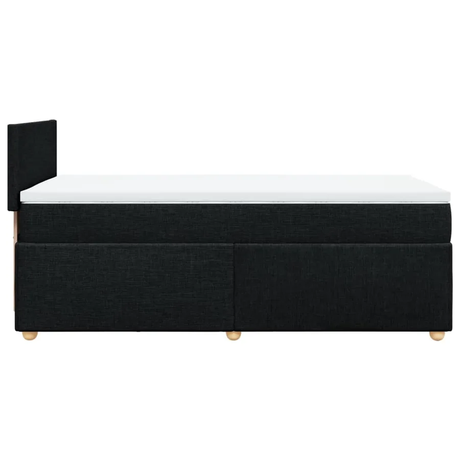 Sommier à lattes de lit et matelas Noir 80x200 cm Tissu - 7