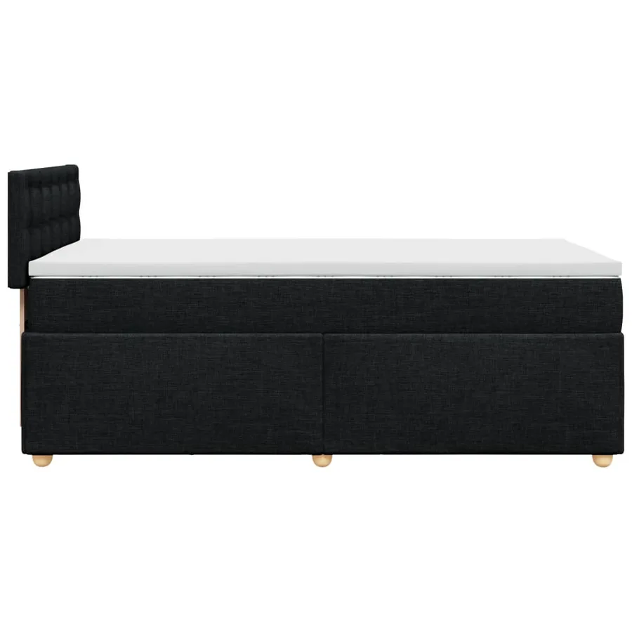 Sommier à lattes de lit et matelas Noir 80x200 cm Tissu - 7