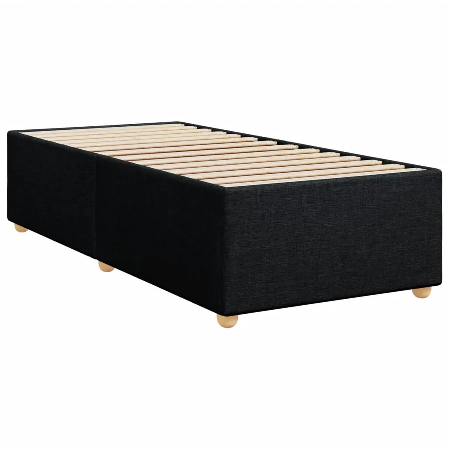 Sommier à lattes de lit et matelas Noir 80x200 cm Tissu - 9