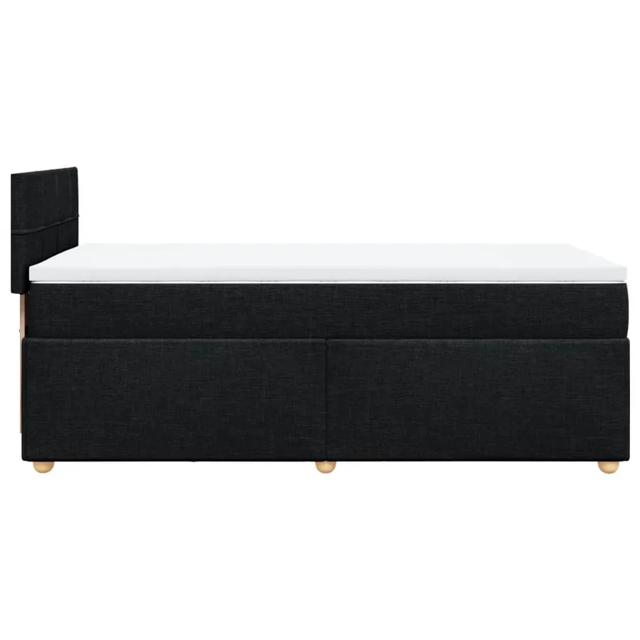 Sommier à lattes de lit et matelas Noir 80x200 cm Tissu - 7