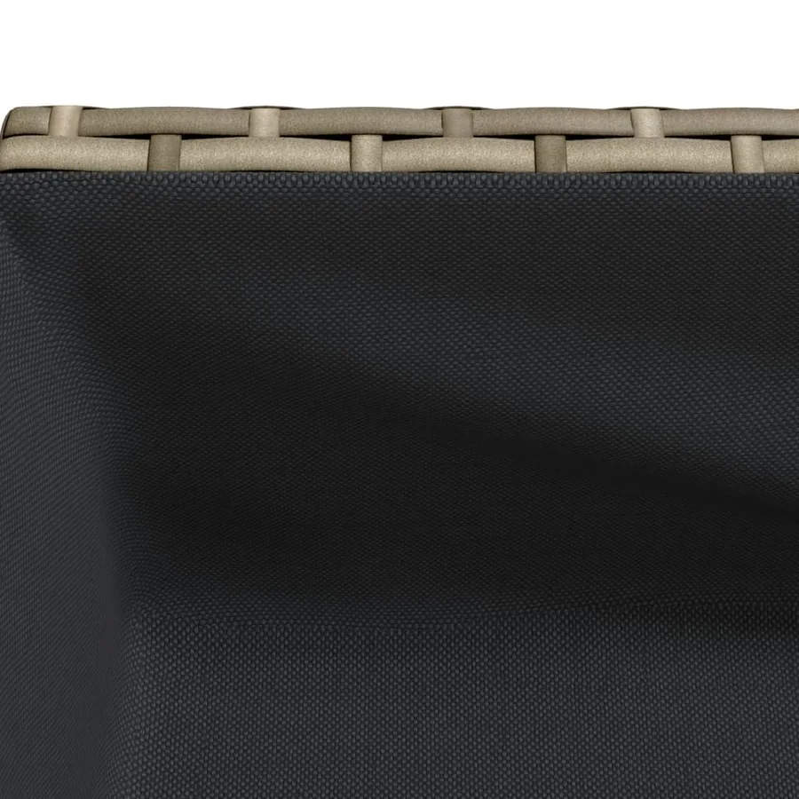 Jardinières avec étagère 2 pcs gris 70x28x70 cm résine tressée - 11