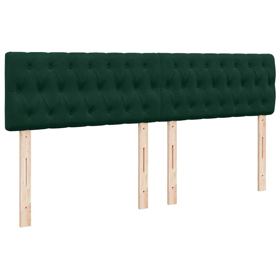 Sommier à lattes de lit et matelas Vert foncé 200x200cm Velours - 8