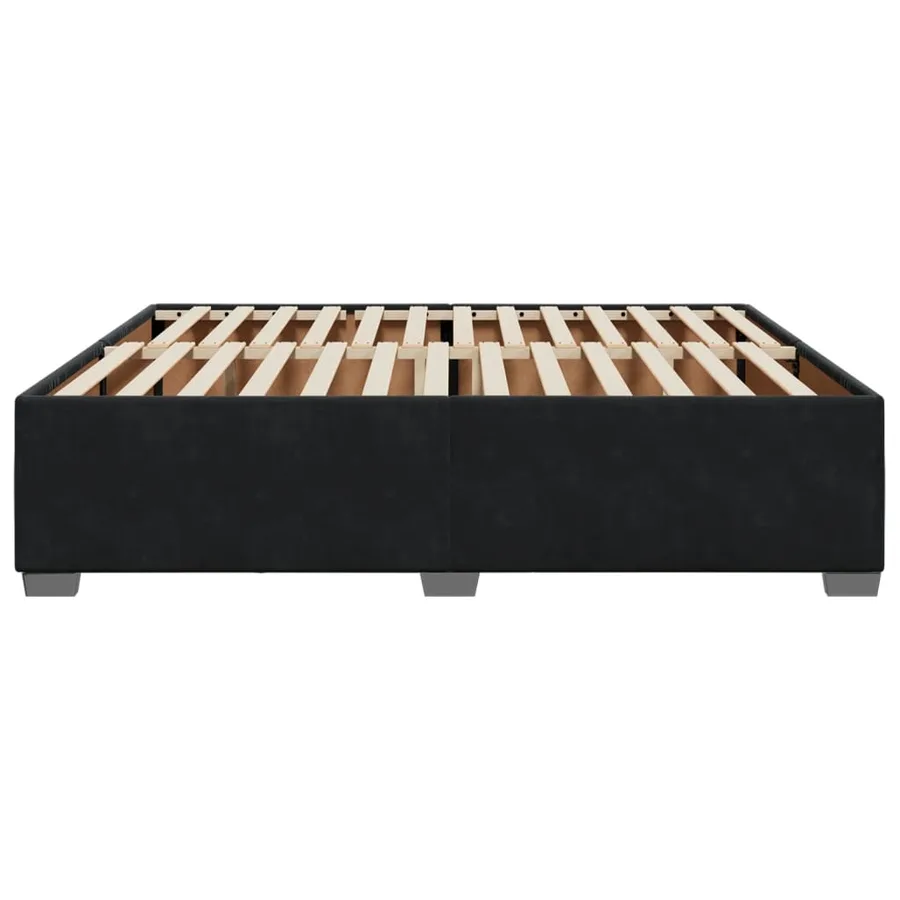 Cadre de lit sans matelas noir 200x200 cm velours - 5