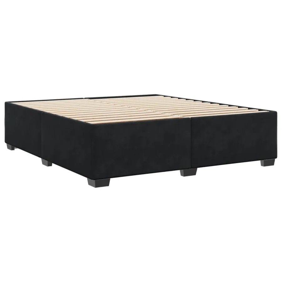 Cadre de lit sans matelas noir 200x200 cm velours - 6