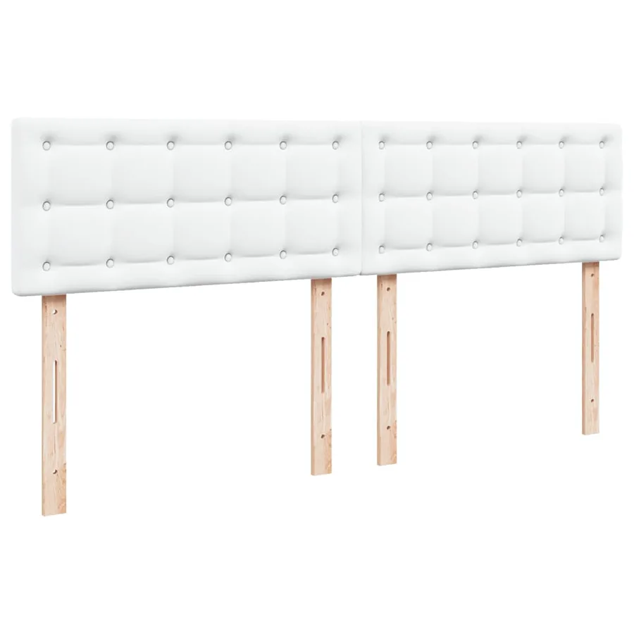 Sommier à lattes de lit avec matelas Blanc 200x200cm Similicuir - 7