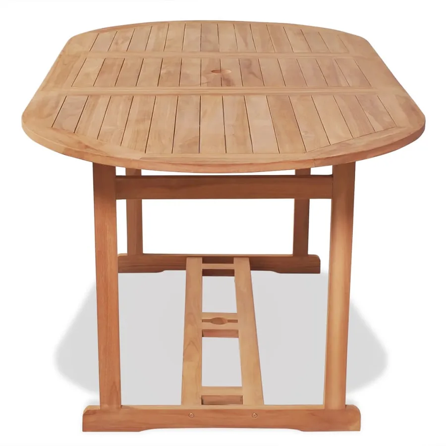 Garden table 180x90x75 cm Solid teak wood - 3