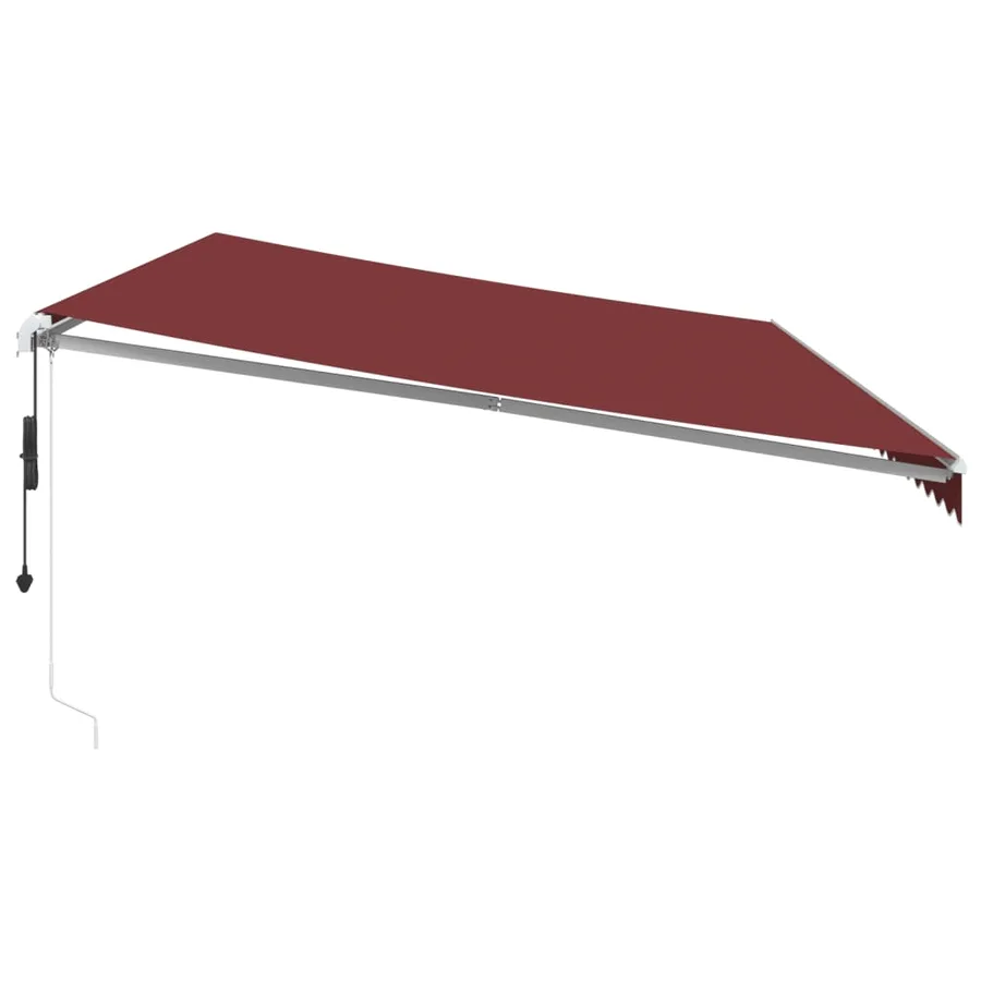 Auvent rétractable automatique avec LED bordeaux 600x350 cm - 5