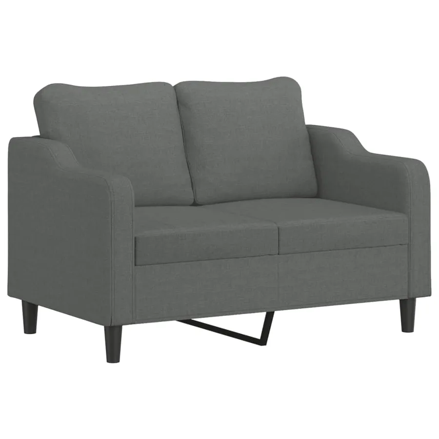 Ensemble de canapés 4 pcs coussins gris foncé tissu - 4