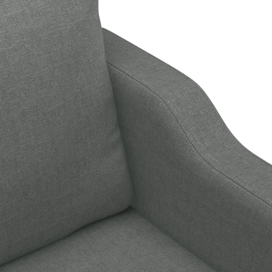 Ensemble de canapés 4 pcs coussins gris foncé tissu - 7