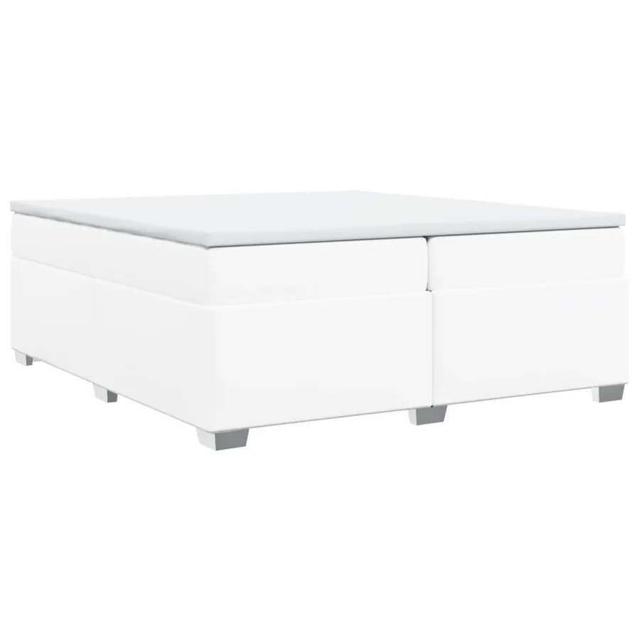 Sommier à lattes de lit avec matelas Blanc 200x200cm Similicuir - 9