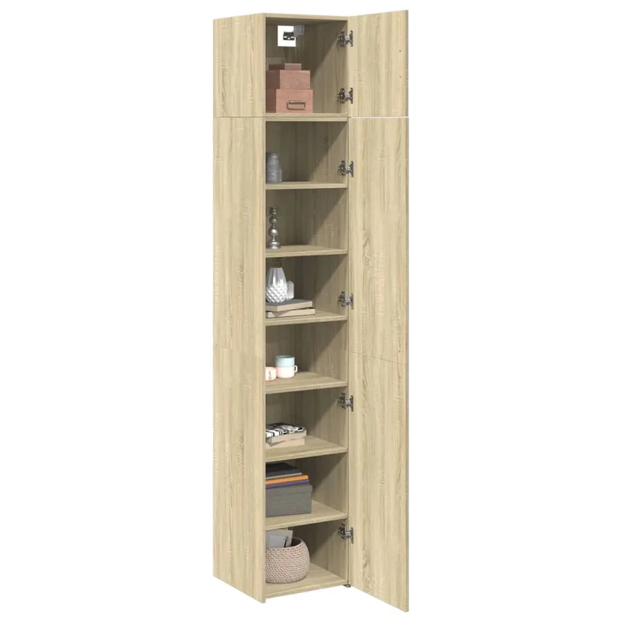 Armoire de rangement mince chêne sonoma 40x42,5x225 cm - 3