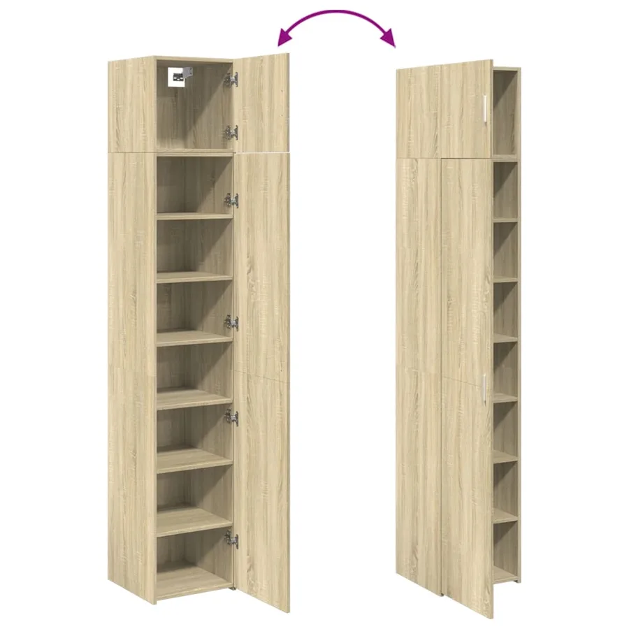 Armoire de rangement mince chêne sonoma 40x42,5x225 cm - 9