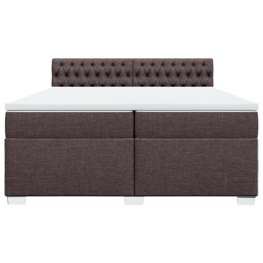 Sommier à lattes de lit avec matelas Marron foncé 200x200 cm - 4