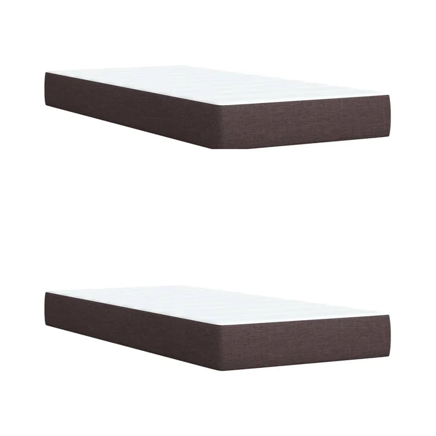 Sommier à lattes de lit avec matelas Marron foncé 200x200 cm - 6