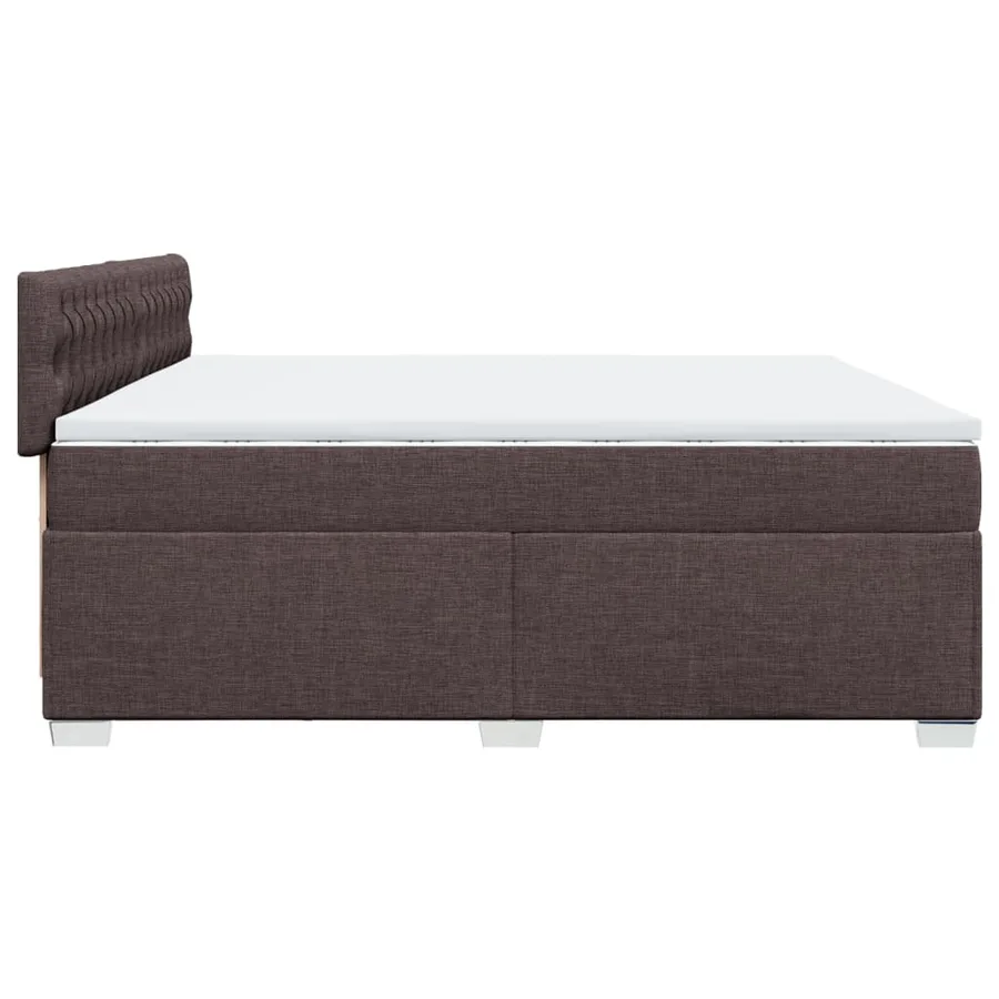 Sommier à lattes de lit avec matelas Marron foncé 200x200 cm - 9