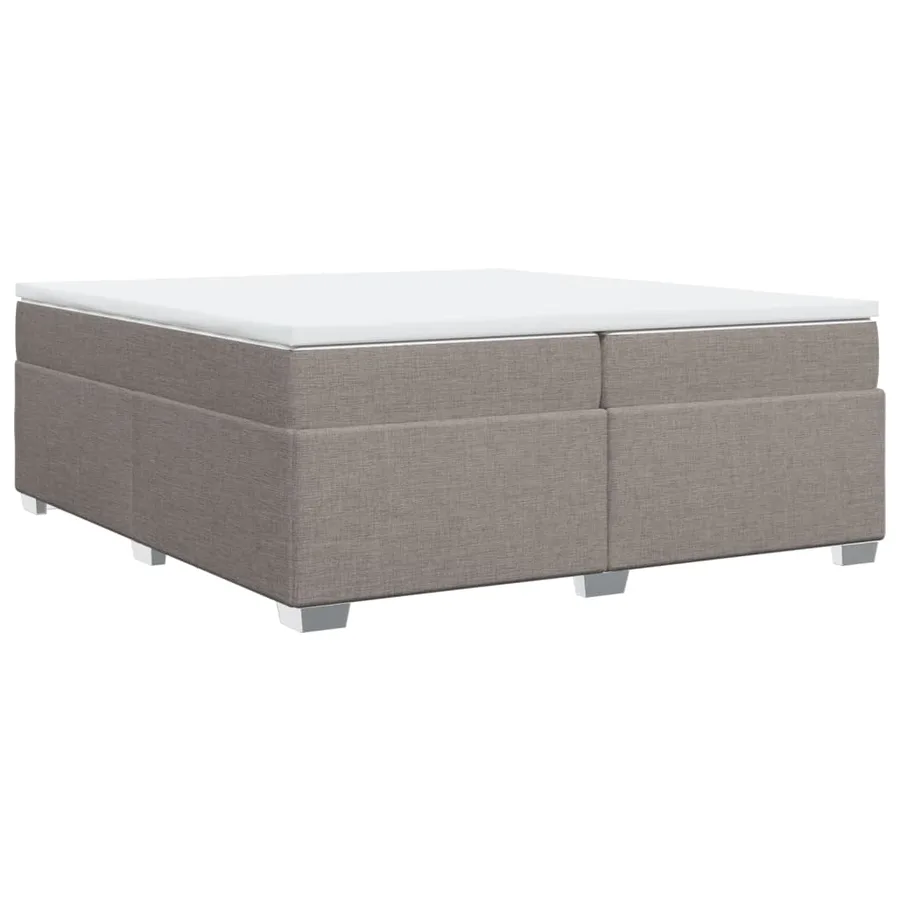 Sommier à lattes de lit avec matelas Taupe 200x200 cm Tissu - 2