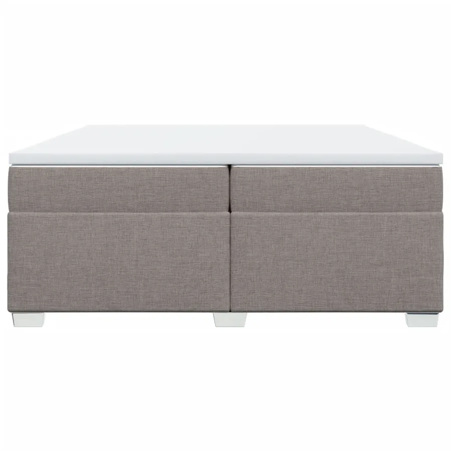 Sommier à lattes de lit avec matelas Taupe 200x200 cm Tissu - 4