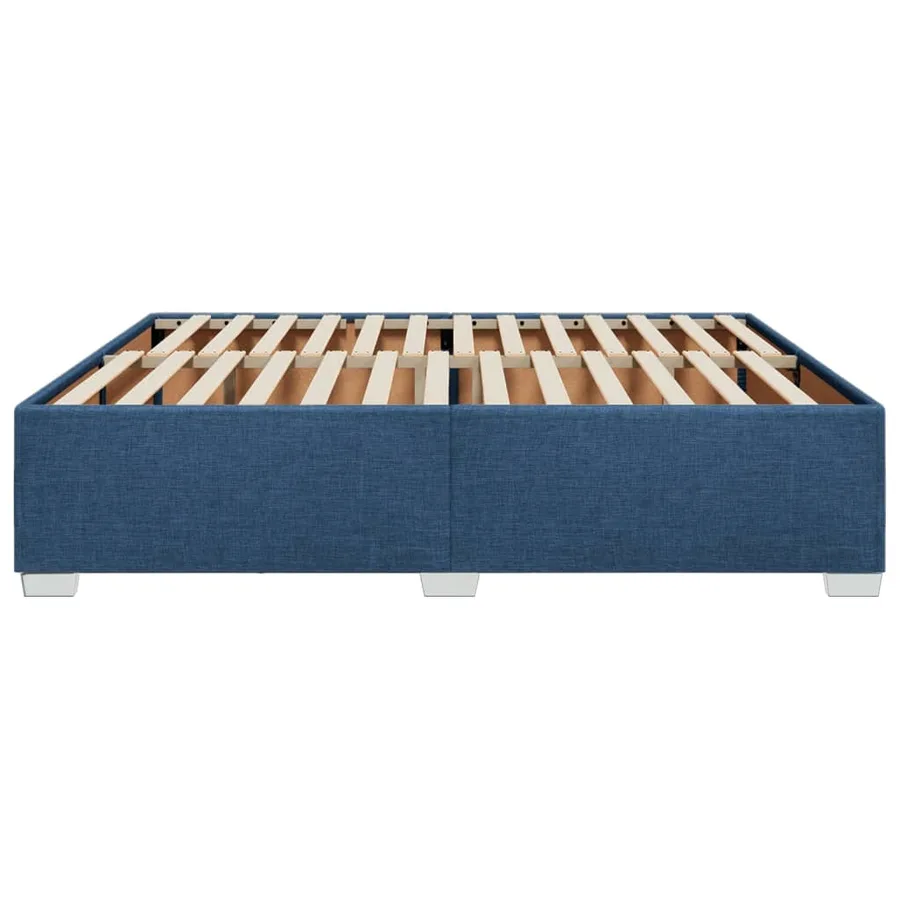 Cadre de lit sans matelas bleu 200x200 cm tissu - 5