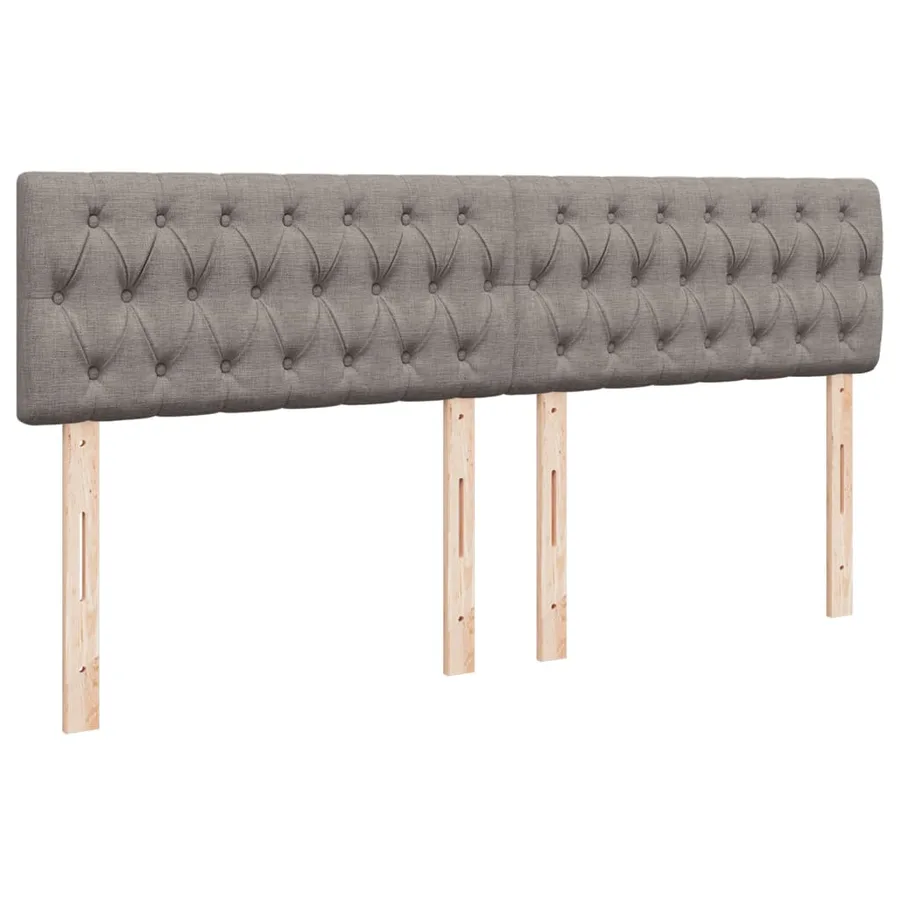 Sommier à lattes de lit avec matelas Taupe 200x200 cm Tissu - 7