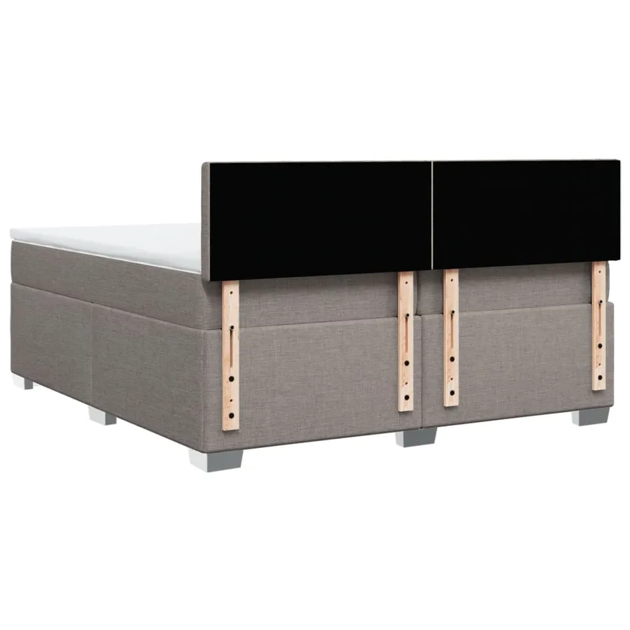 Sommier à lattes de lit avec matelas Taupe 200x200 cm Tissu - 10