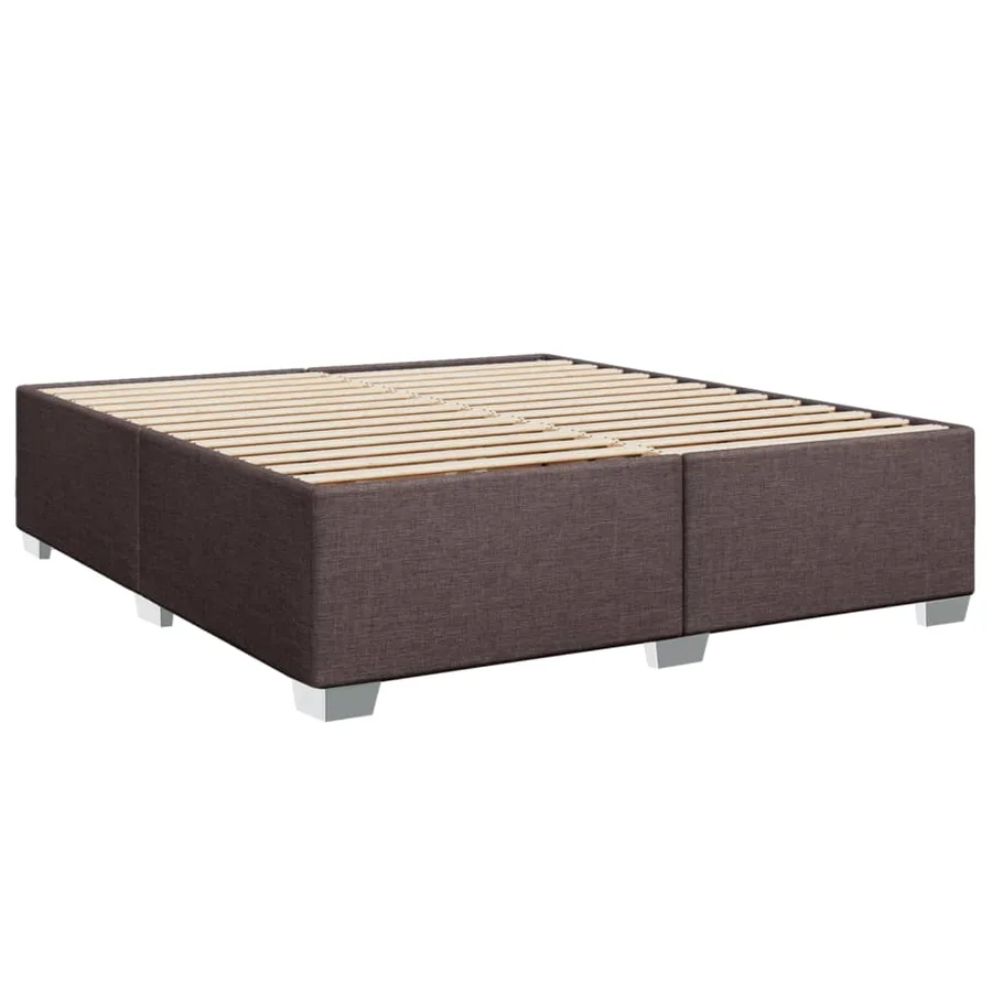 Sommier à lattes de lit avec matelas Marron foncé 200x200 cm - 5