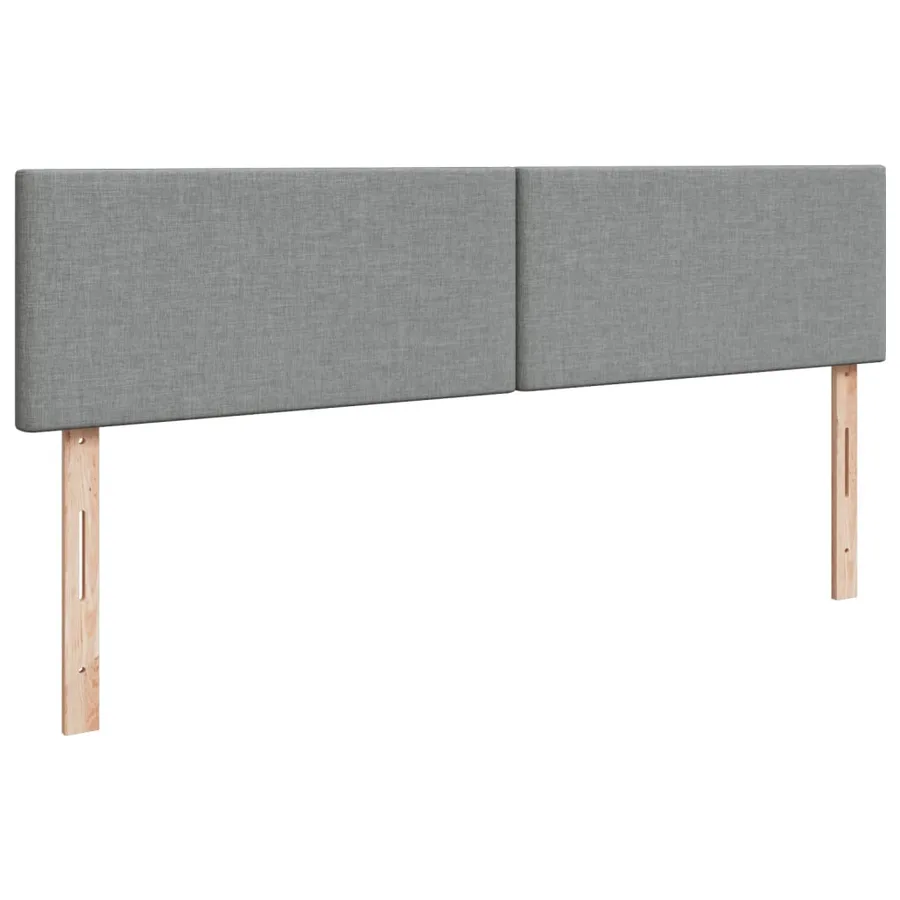 Sommier à lattes de lit avec matelas Gris clair 200x200cm Tissu - 8