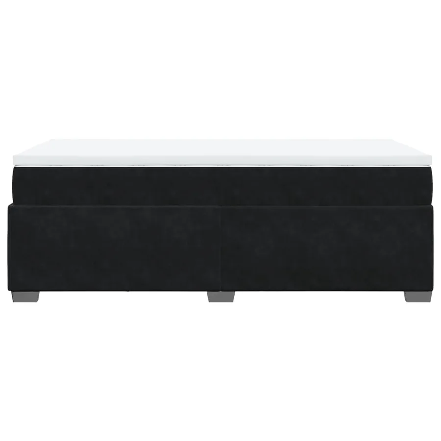 Sommier à lattes de lit et matelas Noir 80x200 cm Velours - 8