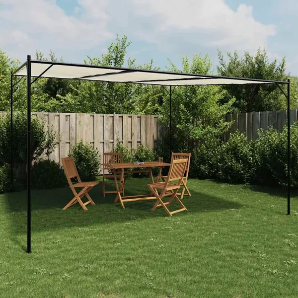 Gazebo White 4x4 m 180 g/m² Fabric and steel