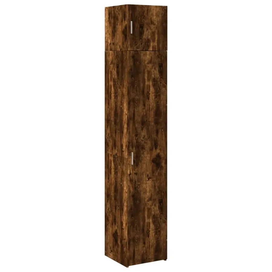 Armoire de rangement mince chêne fumé 40x42,5x225 cm - 2
