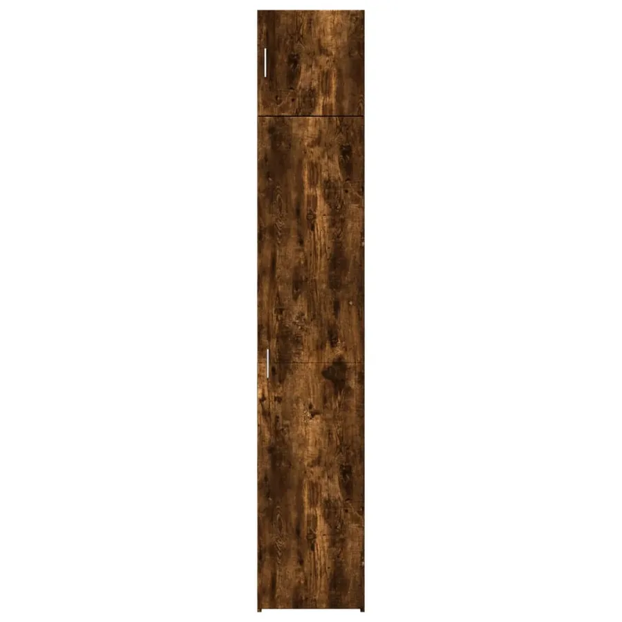 Armoire de rangement mince chêne fumé 40x42,5x225 cm - 4