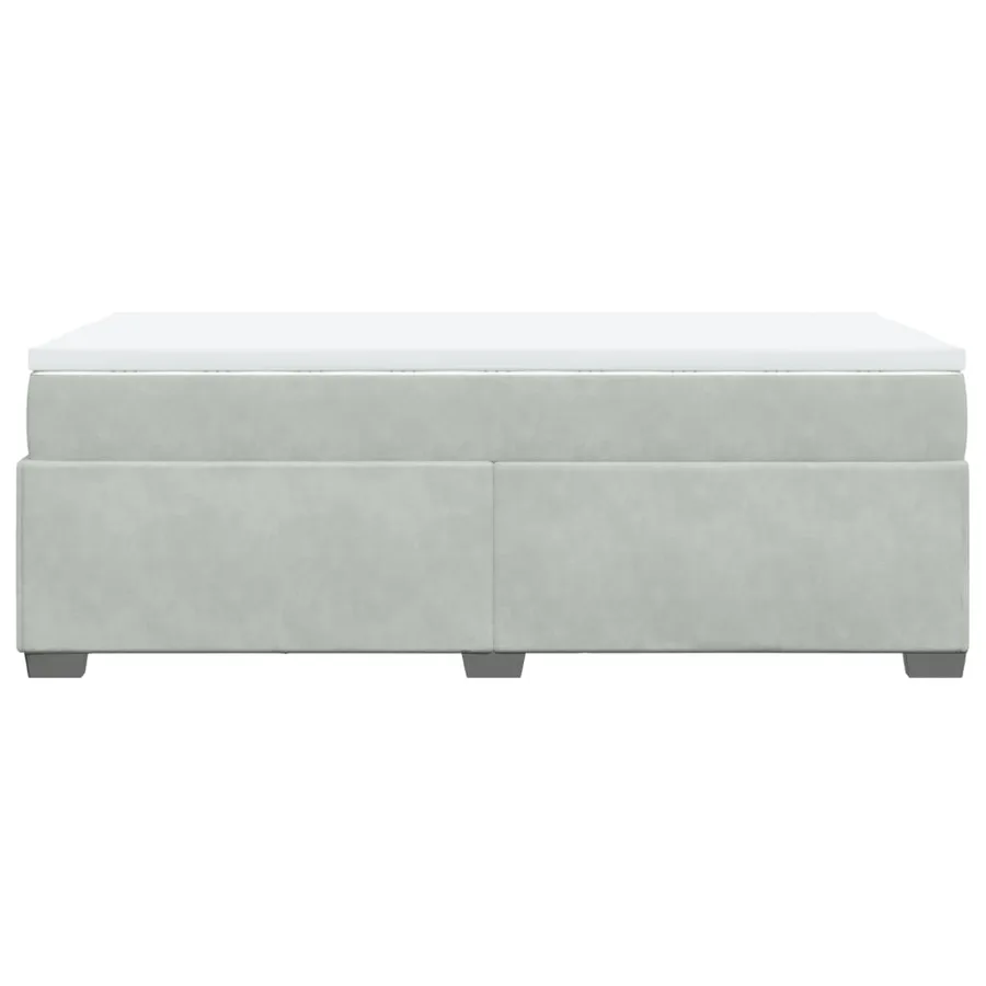 Sommier à lattes de lit et matelas Gris clair 90x190 cm Velours - 8
