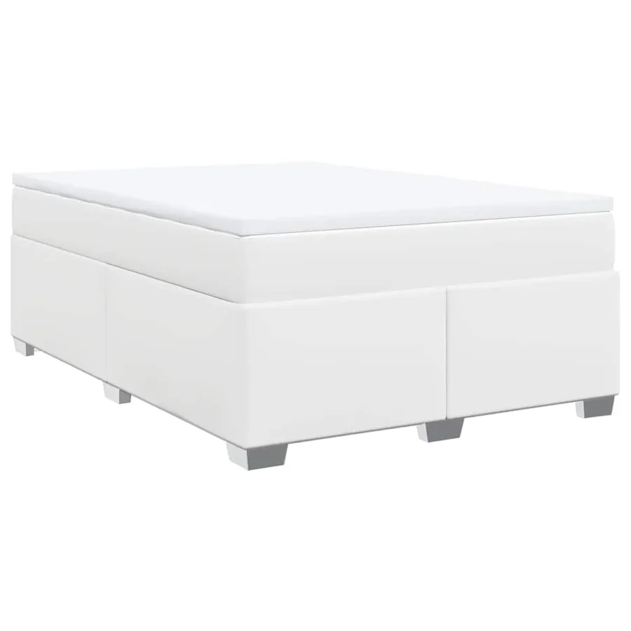 Sommier à lattes de lit avec matelas Blanc 160x200cm Similicuir - 2