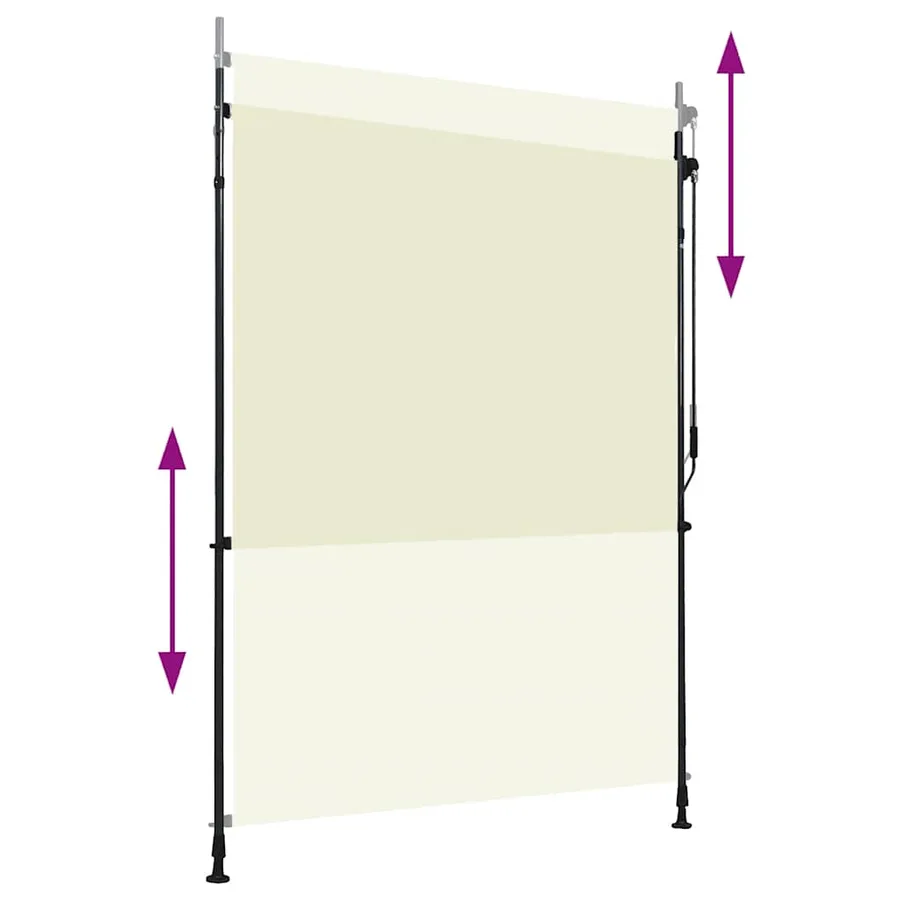 Outdoor roller blind 150 x 270 cm Cream - 3