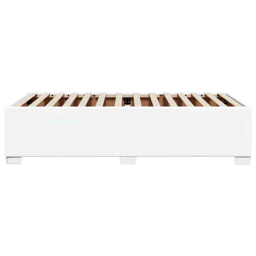 Cadre de lit sans matelas blanc 100x200 cm similicuir - 5