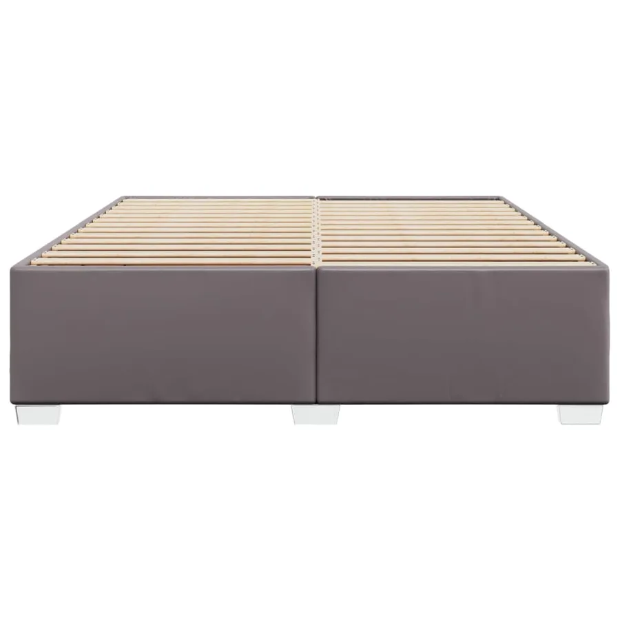 Cadre de lit sans matelas gris 180x200 cm similicuir - 4