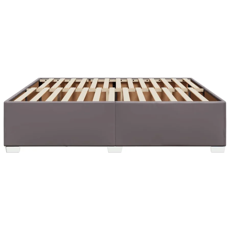 Cadre de lit sans matelas gris 180x200 cm similicuir - 5