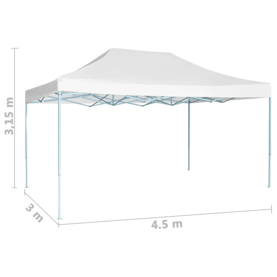 Tente de réception pliable 3x4,5 m Blanc - 5