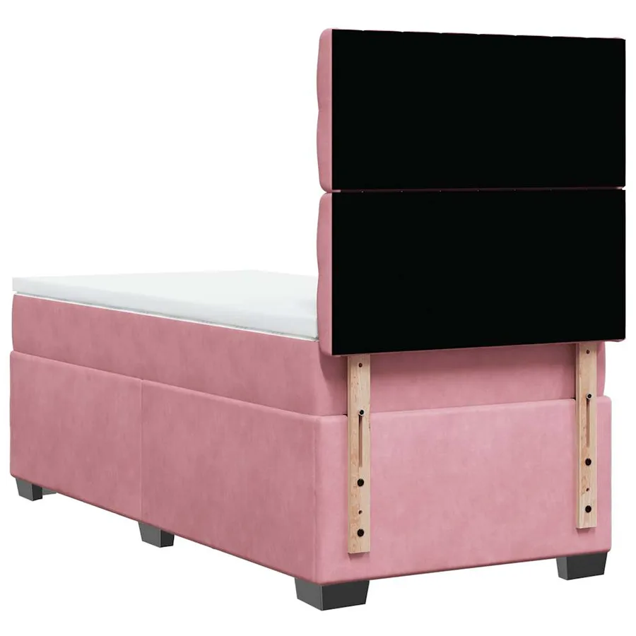 Sommier à lattes de lit et matelas Rose 80x200 cm Velours - 13