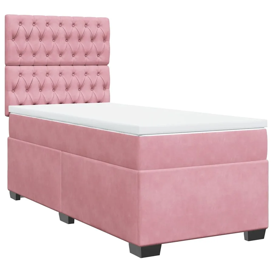 Sommier à lattes de lit et matelas Rose 80x200 cm Velours - 6