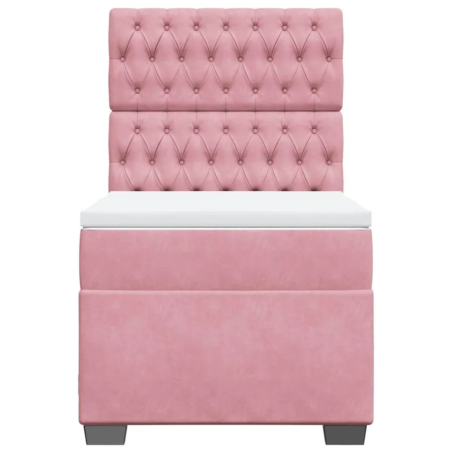 Sommier à lattes de lit et matelas Rose 80x200 cm Velours - 7