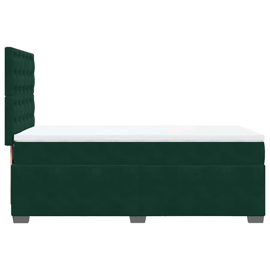 Sommier à lattes de lit avec matelas Vert foncé 90x190 cm - 12