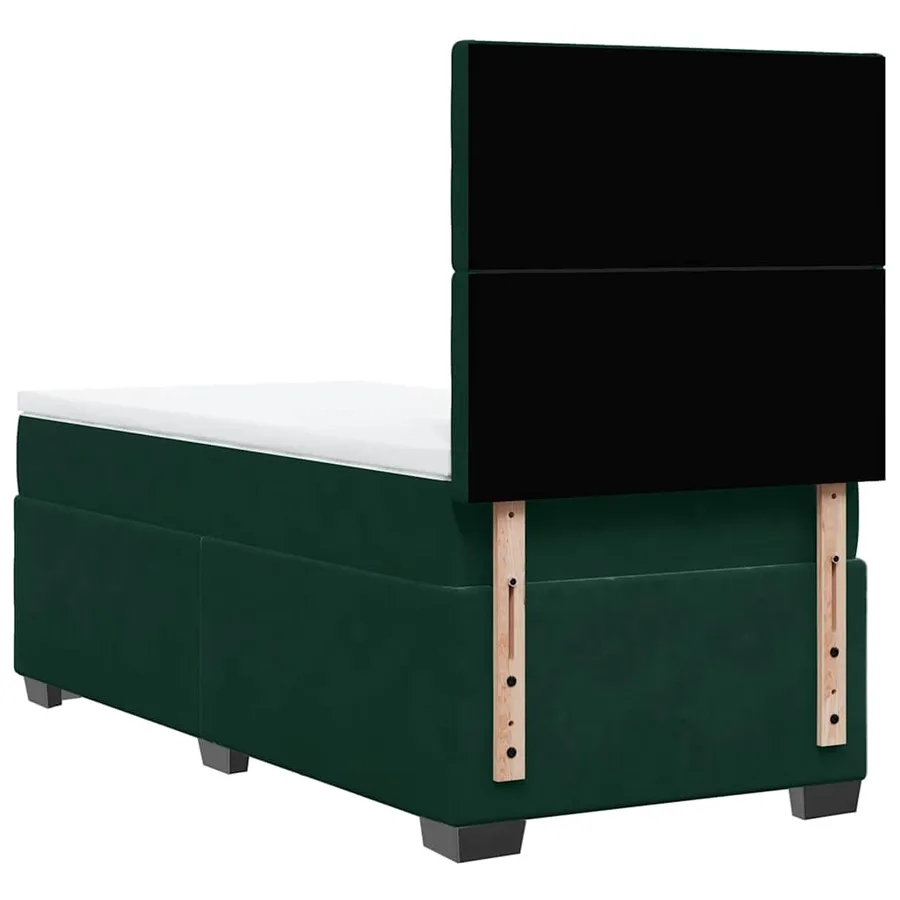 Sommier à lattes de lit avec matelas Vert foncé 90x190 cm - 13