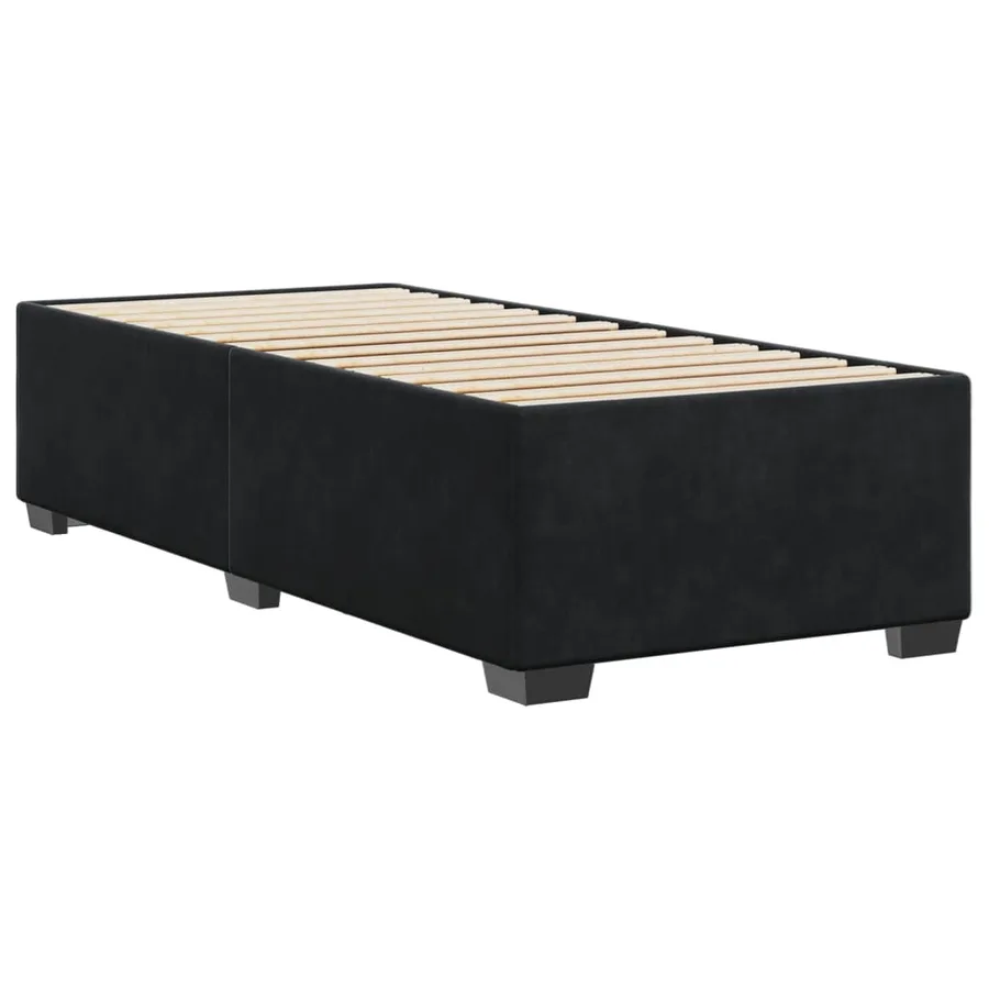 Cadre de lit sans matelas noir 90x190 cm velours - 3