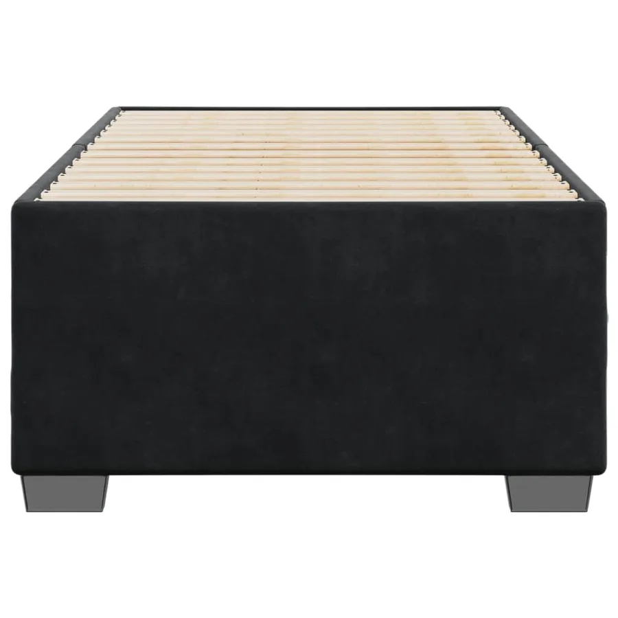 Cadre de lit sans matelas noir 90x190 cm velours - 4