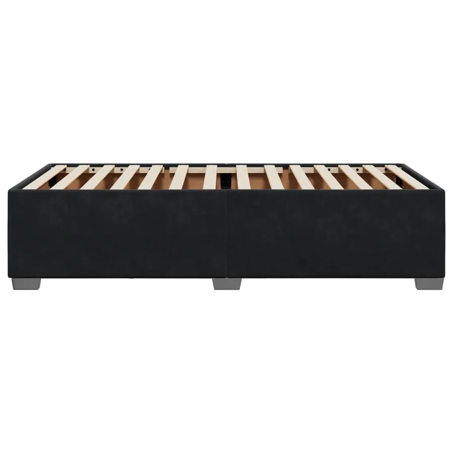 Cadre de lit sans matelas noir 90x190 cm velours - 5