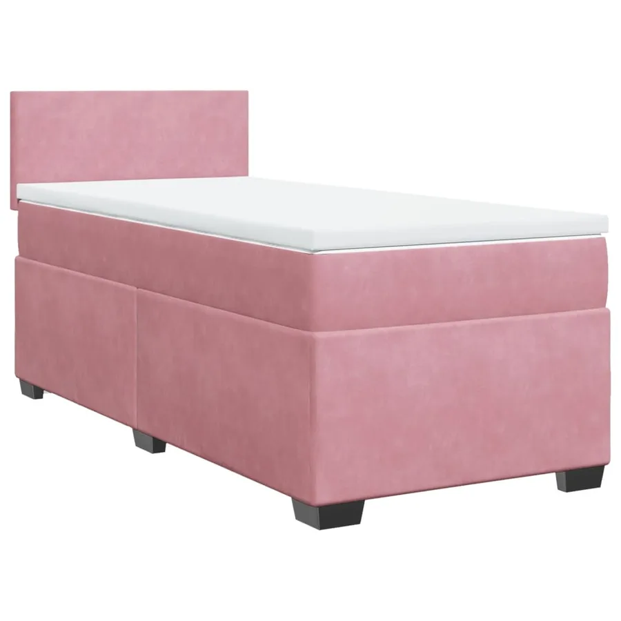 Sommier à lattes de lit et matelas Rose 80x200 cm Velours - 3
