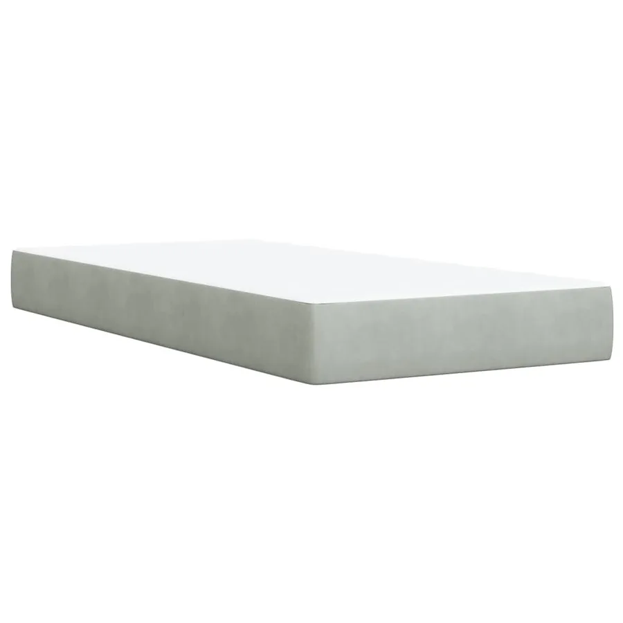 Sommier à lattes de lit et matelas Gris clair 80x200 cm Velours - 6